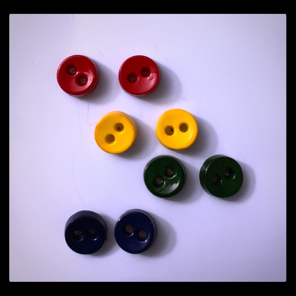 Hypoallergenic plastic post earrings
